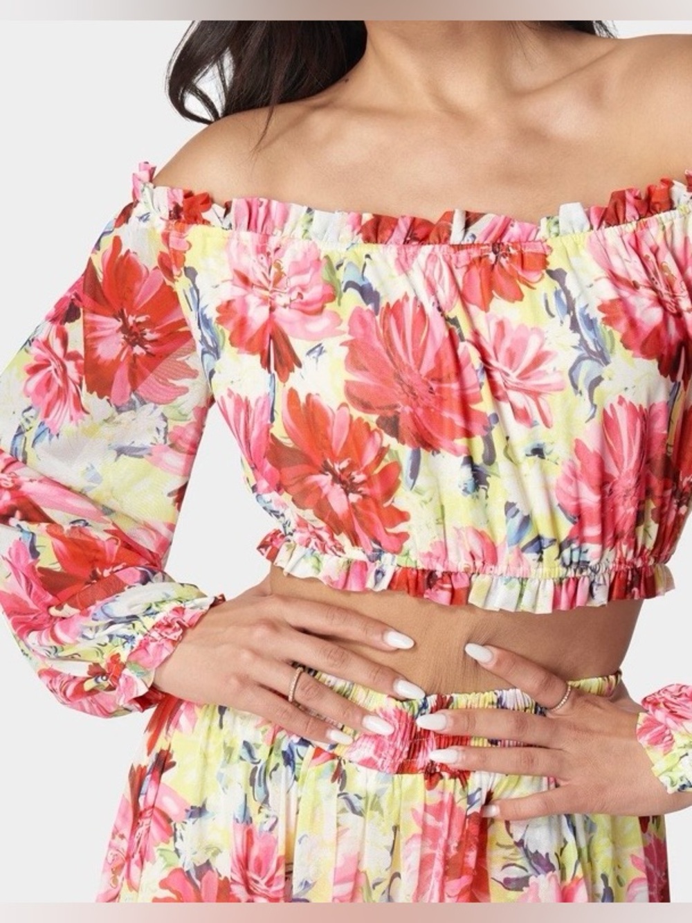High Slit Two Piece Mesh Set NWT - Picture 4 of 5